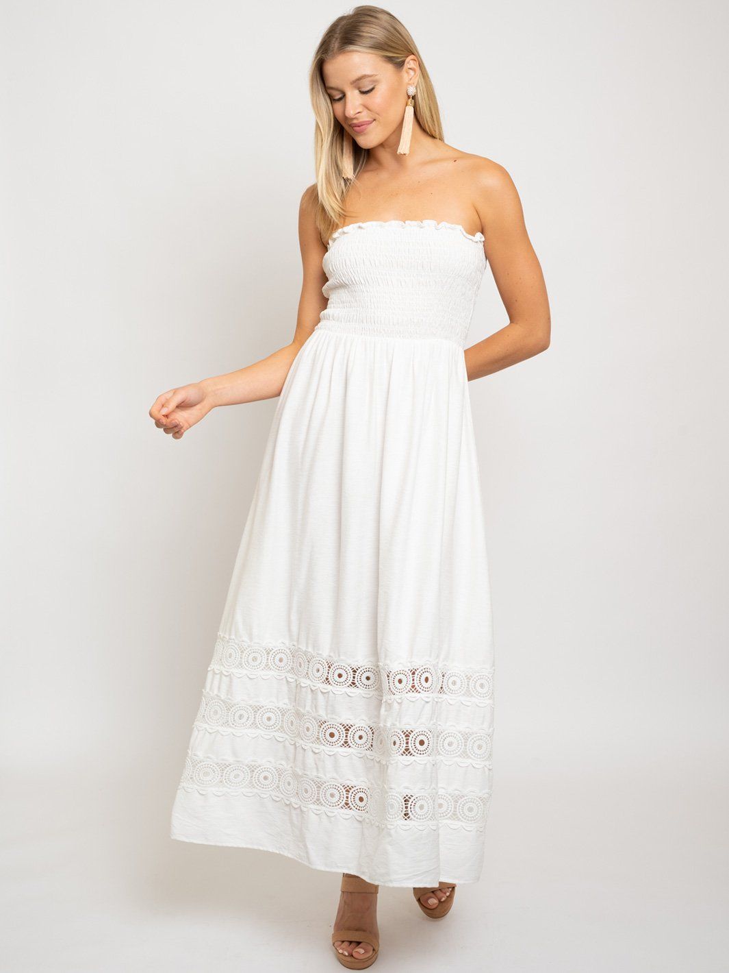 WOMEN'S STRAPLESS MAXI DRESS