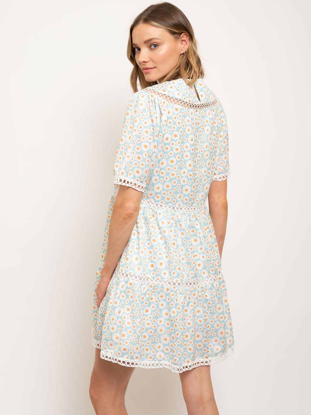 WOMEN'S FLORAL TUNIC MINI DRESS