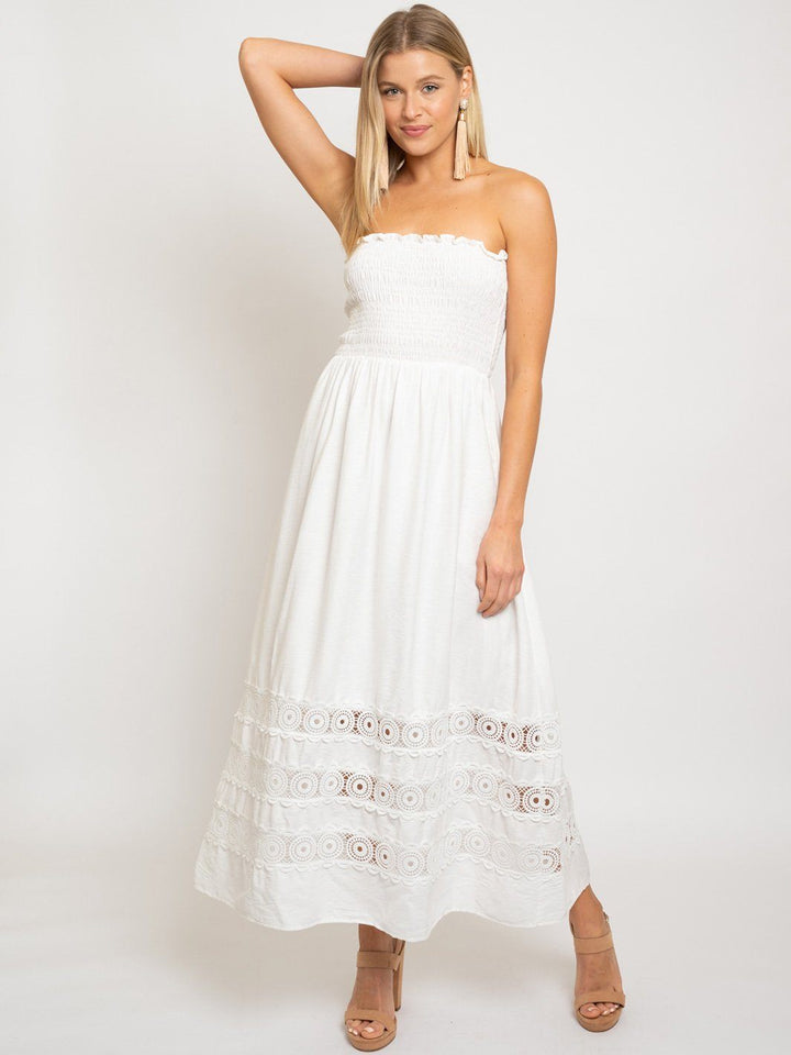 WOMEN'S STRAPLESS MAXI DRESS