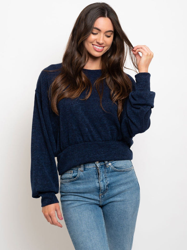WOMEN'S LONG SLEEVE PUFF SLEEVE TOP