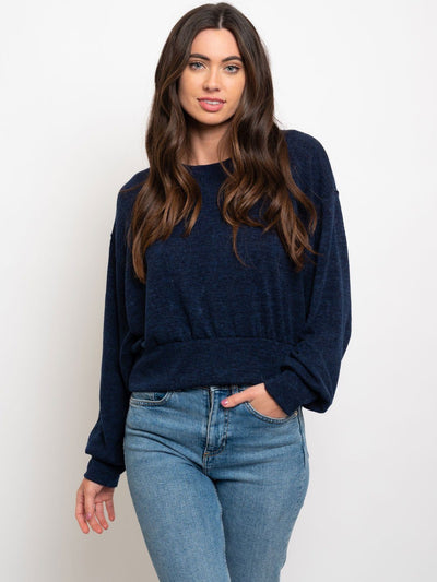 WOMEN'S LONG SLEEVE PUFF SLEEVE TOP