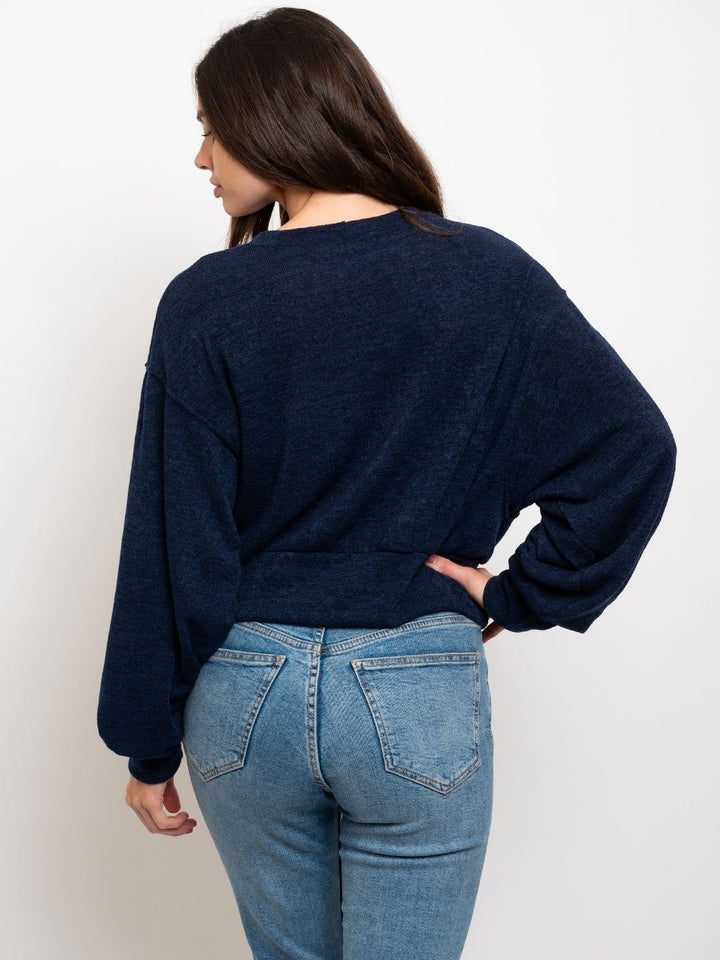 WOMEN'S LONG SLEEVE PUFF SLEEVE TOP