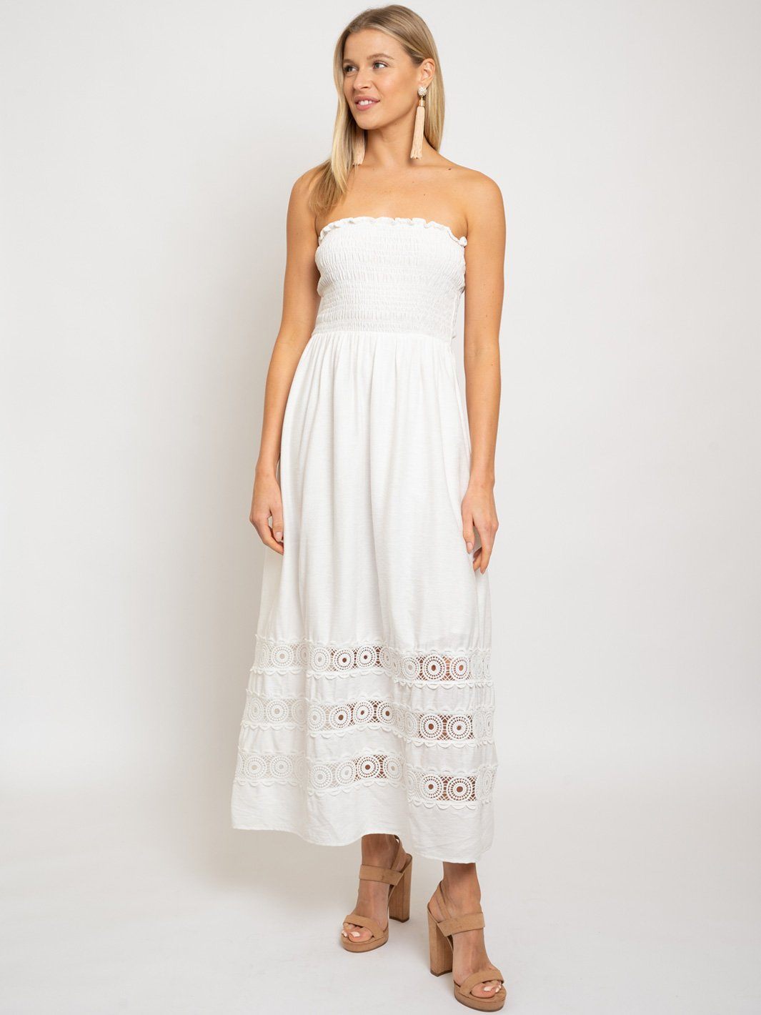 WOMEN'S STRAPLESS MAXI DRESS
