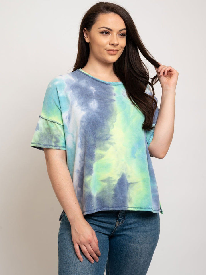 PLUS SIZE TIE DYE TOP
