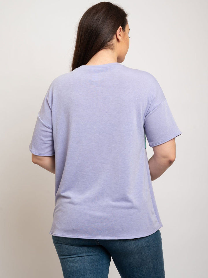 PLUS SIZE COLOR BLOCK TOP