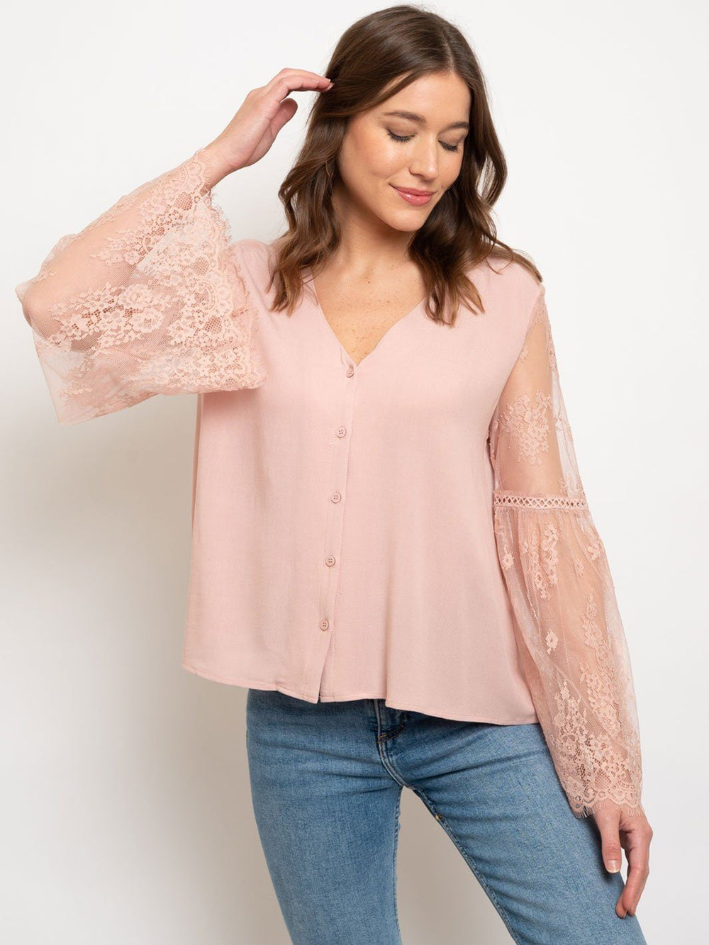 WOMEN'S BELL SLEEVES TOP