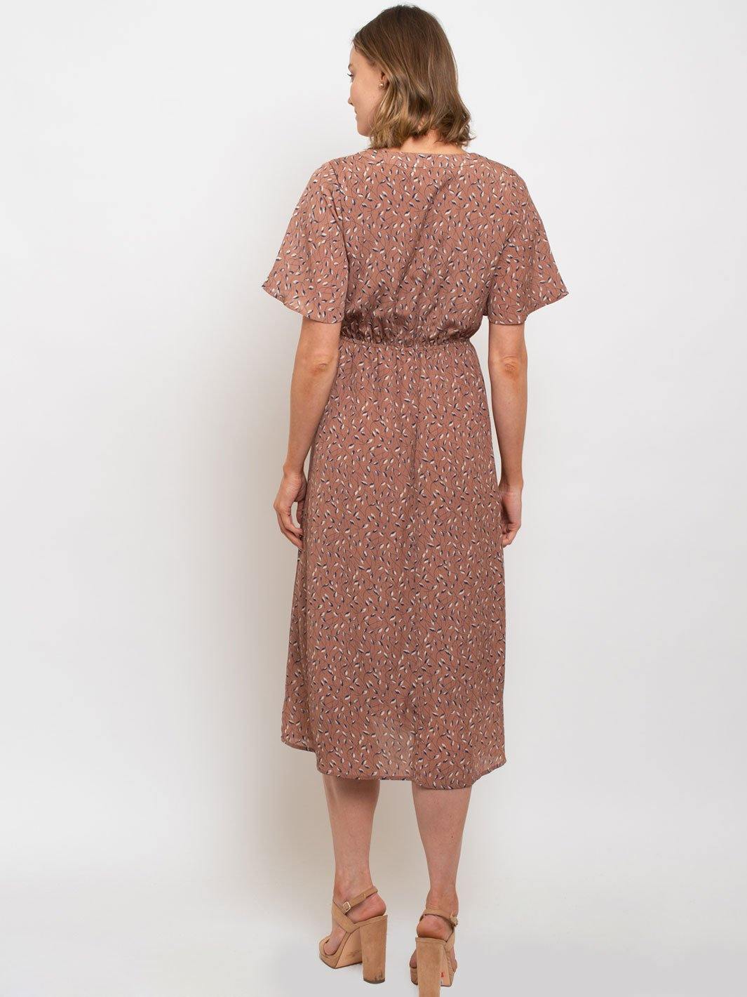 WOMEN'S ADJUSTABLE WAIST MIDI DRESS