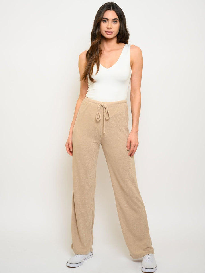 WOMEN'S KNIT DRAWSTRING PANTS
