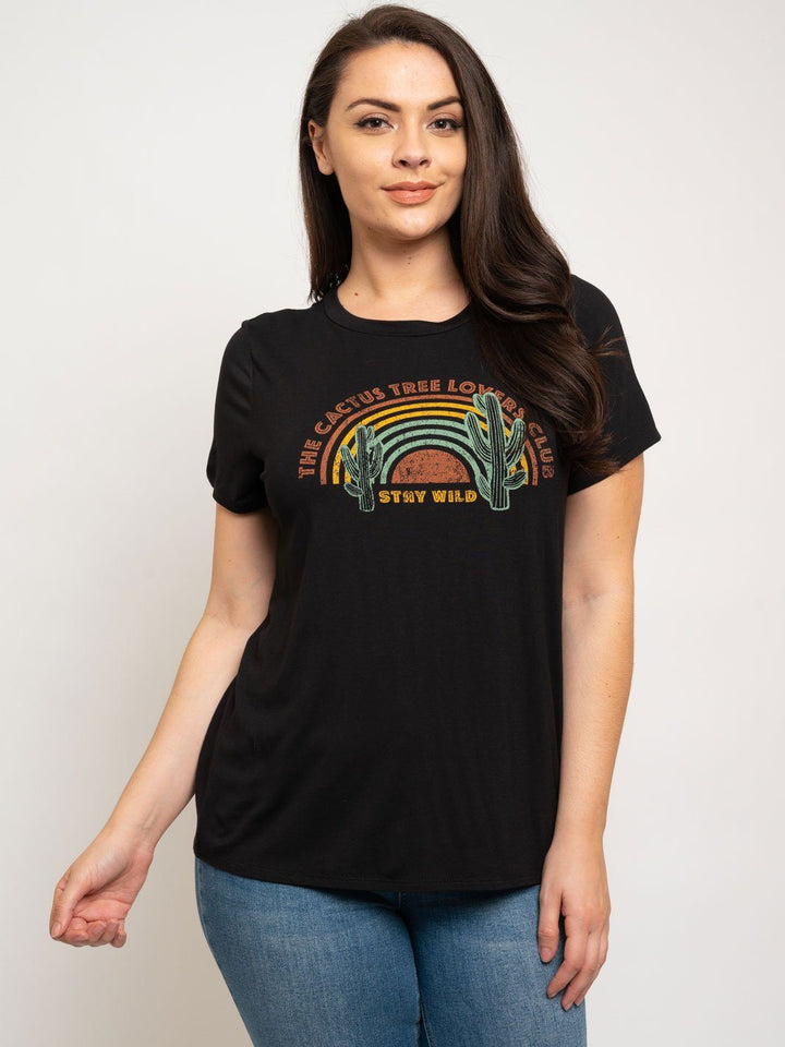 PLUS SIZE GRAPHIC TOP