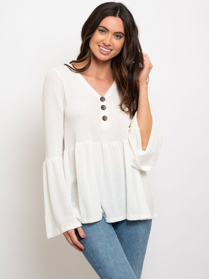 WOMEN'S BAY DOLL BELL SLEEVES TOP