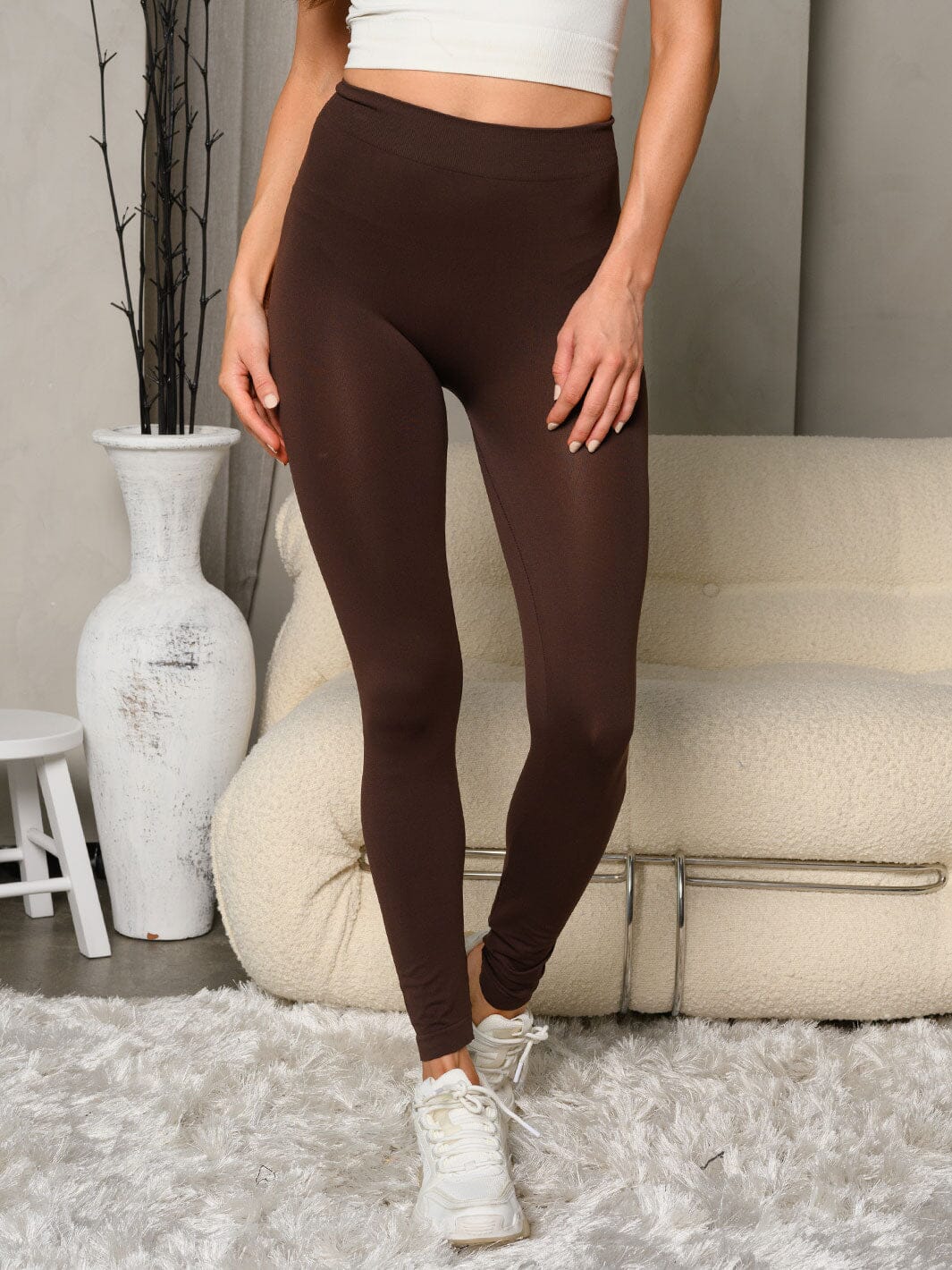 WOMEN'S FLEECE BASIC LEGGINGS