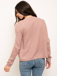 WOMEN'S SEQUIN LINE CARDIGAN SWEATER