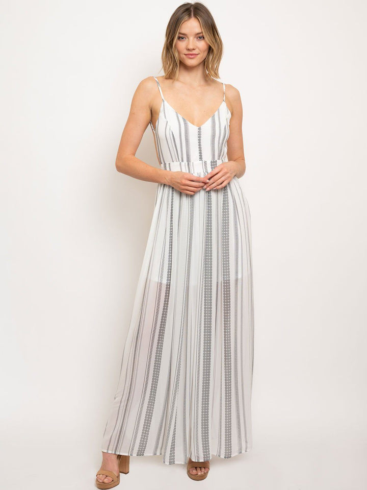WOMEN'S OPEN BACK MAXI DRESS