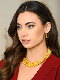 Multi Twist Pearl & Earrings Set