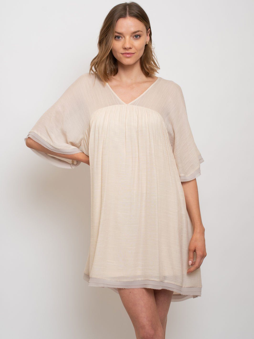 WOMEN'S V-NECK MIDI DRESS