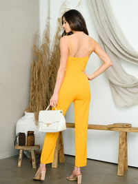 WOMEN'S V-NECK POCKETS JUMPSUIT