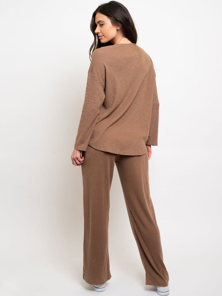 WOMEN'S 2PC LOND SLEEVE TOP AND PANTS SET