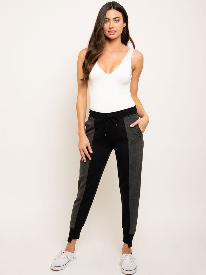 WOMEN'S SIDE PANEL FRONT TIE JOGGER
