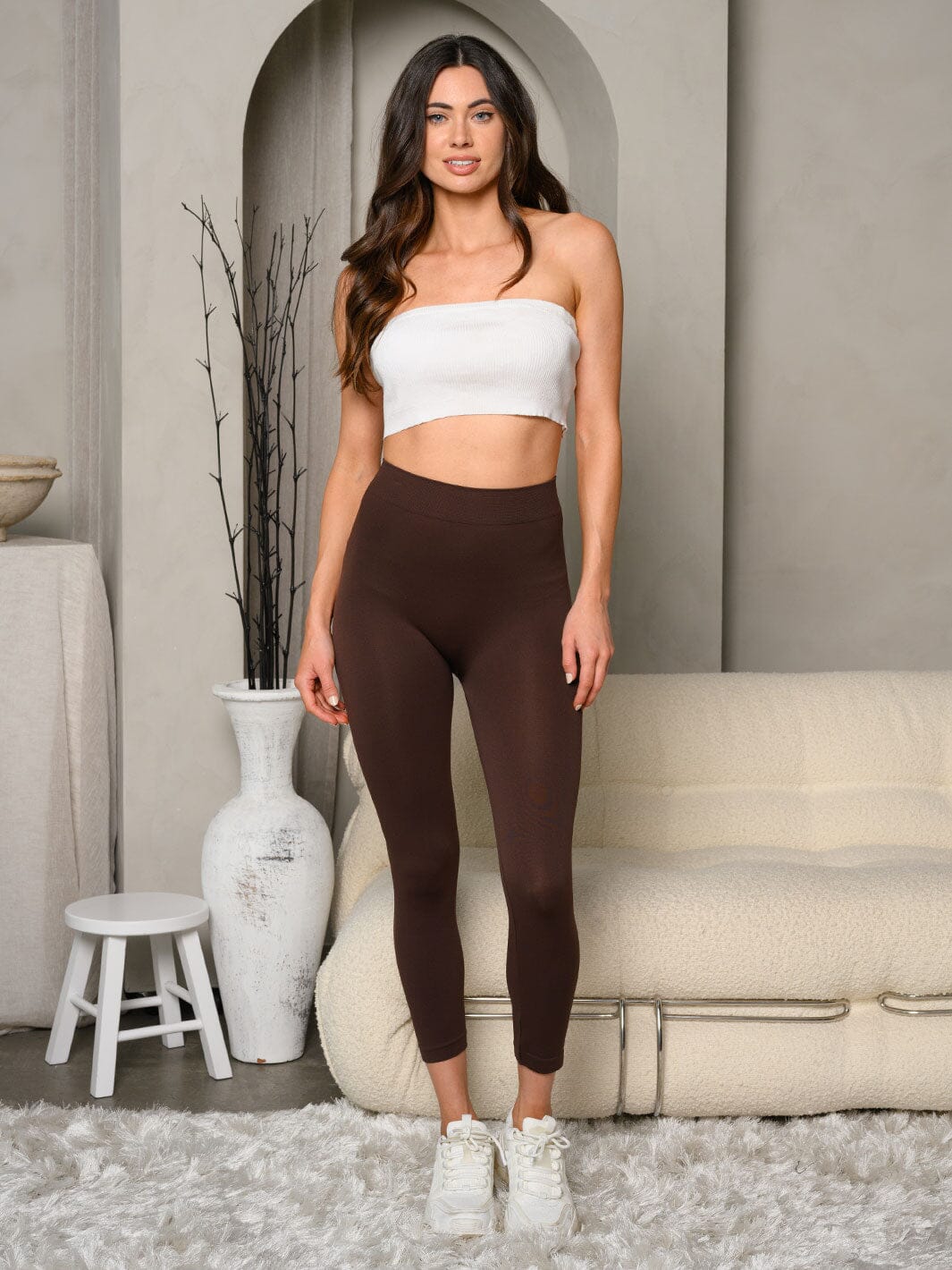 WOMEN'S SOLID BASIC LEGGINGS