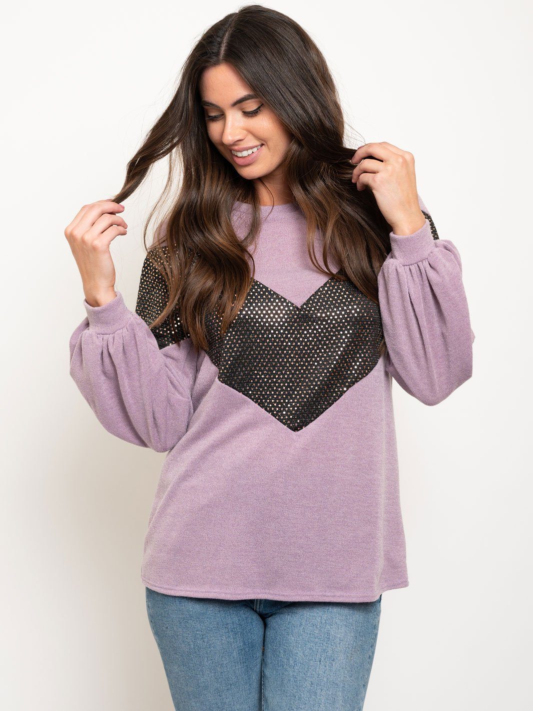 WOMEN'S CHEVRON DESIGN SEQUENCE CONTRAST TOP