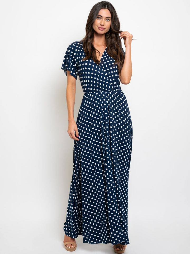 WOMEN'S POLKA DOTS MAXI DRESS