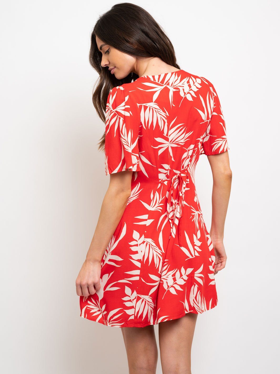 WOMEN'S HAWAIIAN PRINTED BUTTON DOWN DRESS