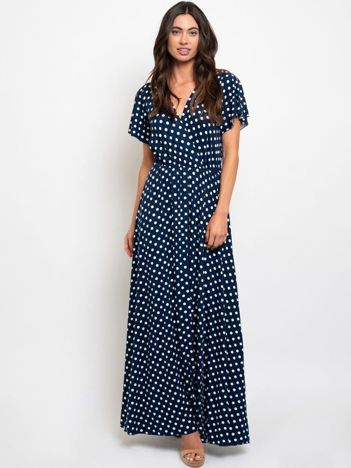 WOMEN'S POLKA DOTS MAXI DRESS