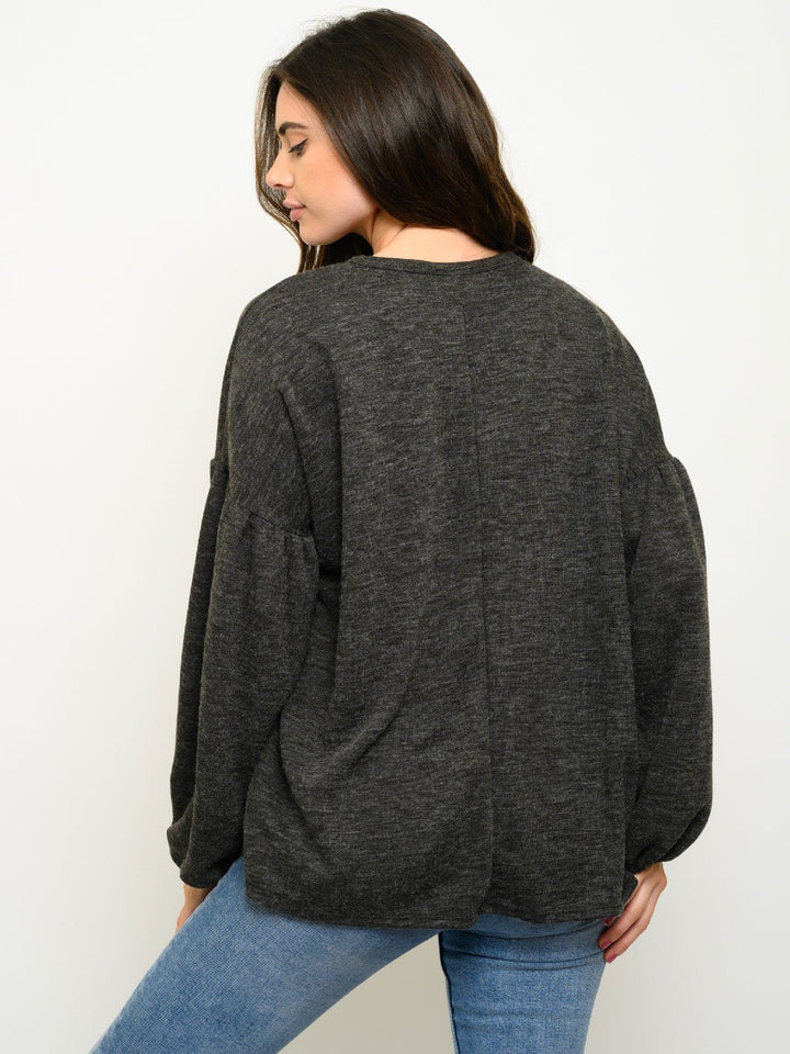 WOMEN'S PUFF LONG SLEEVE TOP