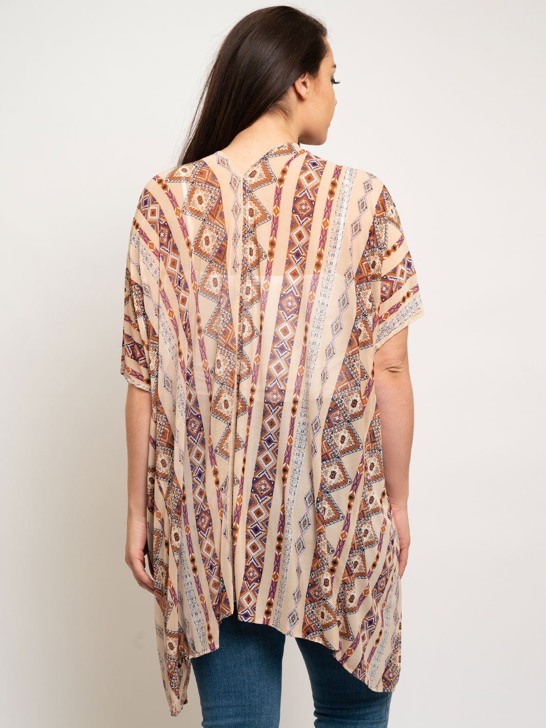 PLUS SIZE TAUPE OPEN CARDIGAN