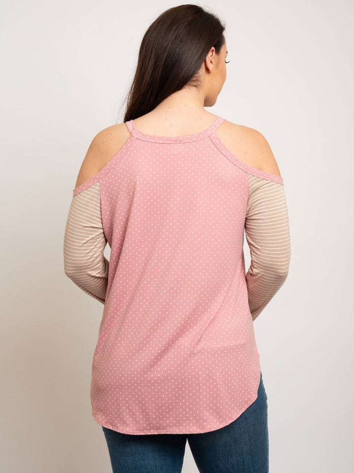 PLUS SIZE OFF SHOULDER TUNIC TOP