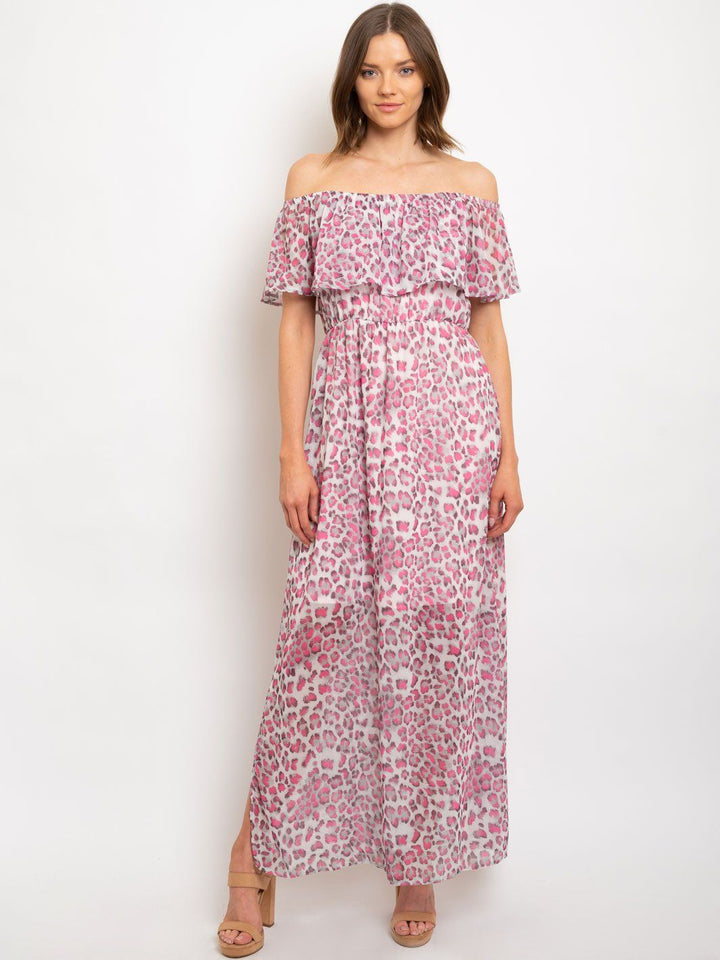 WOMEN'S OFF SHOULDER MAXI DRESS