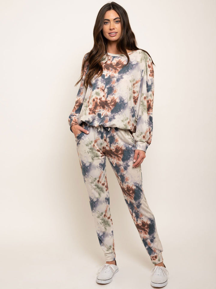 WOMEN'S TIE DYE LOUNGE WEAR 2PC SET