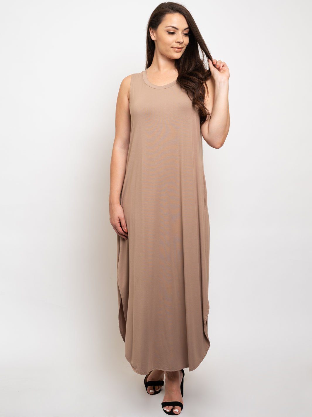 PLUS SIZE MAXI POCKETS DRESS