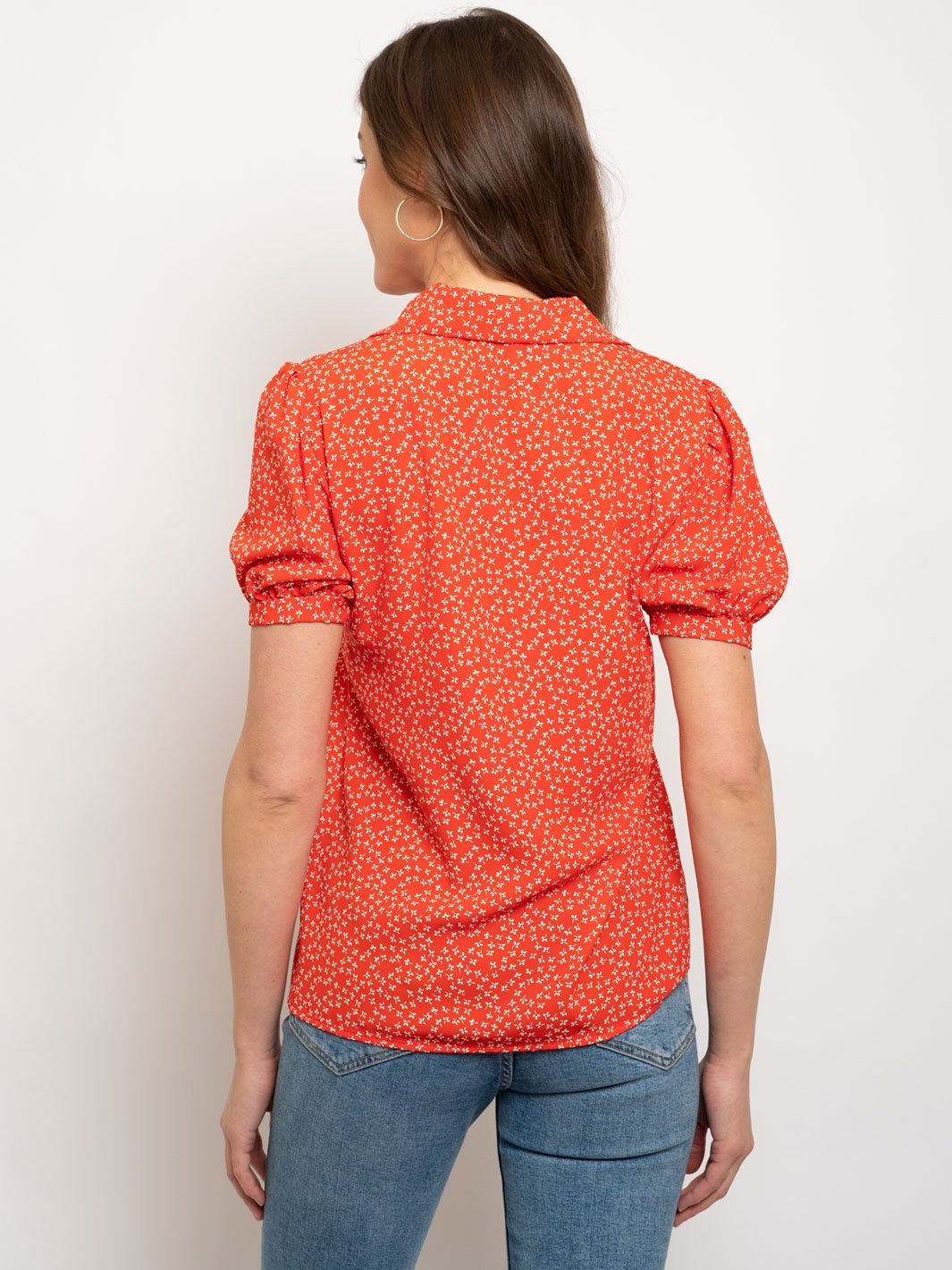WOMEN'S BUTTON UP FLORAL TOP