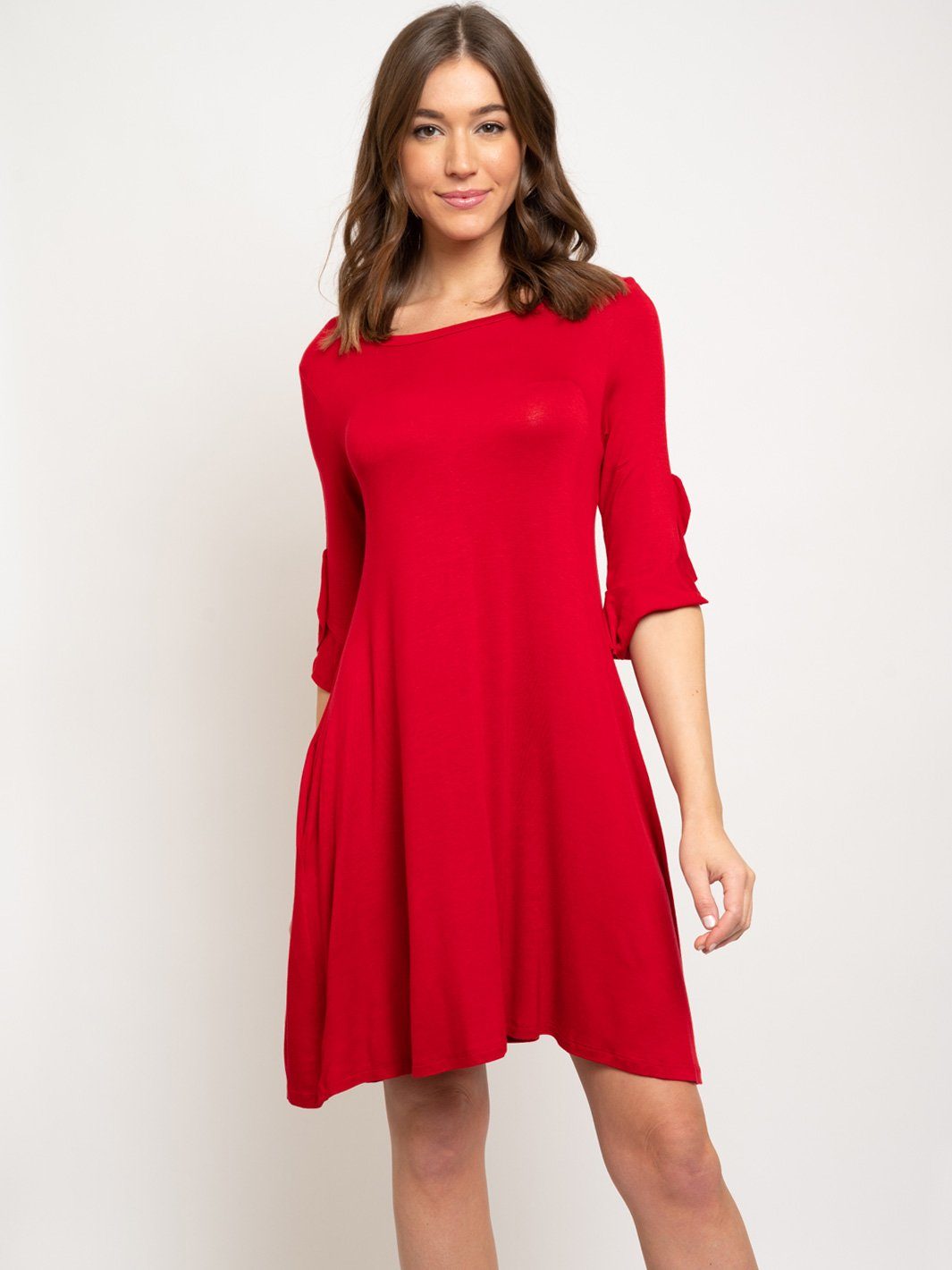 WOMEN'S TUNIC 3/4 SLEEVE DRESS