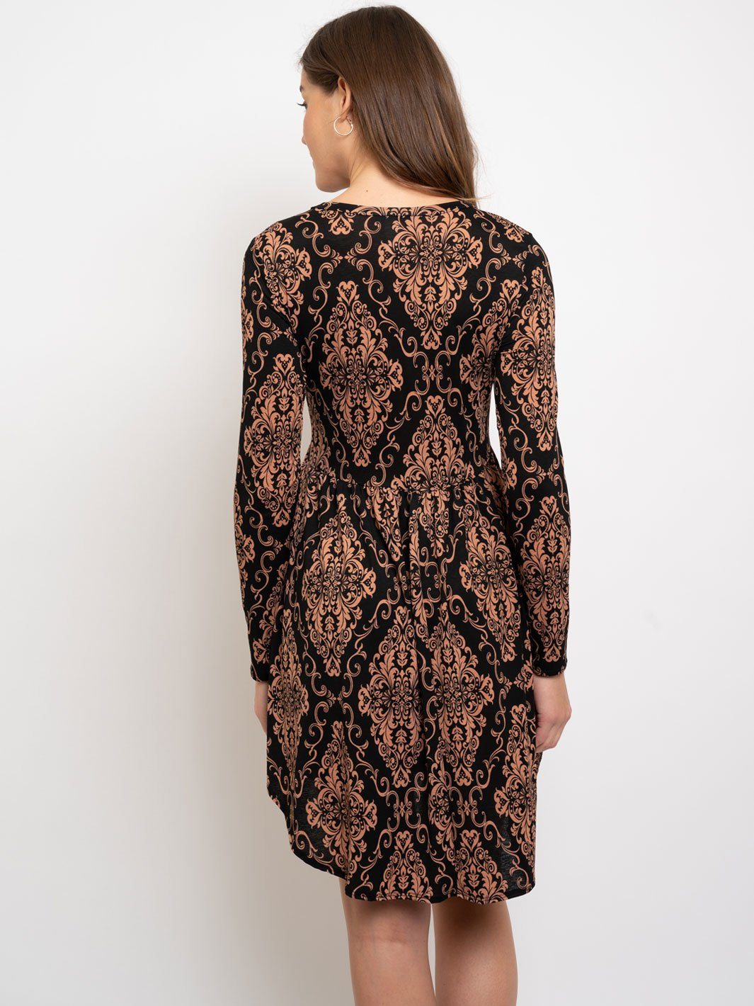 WOMEN'S LONG SLEEVE PRINT DRESS