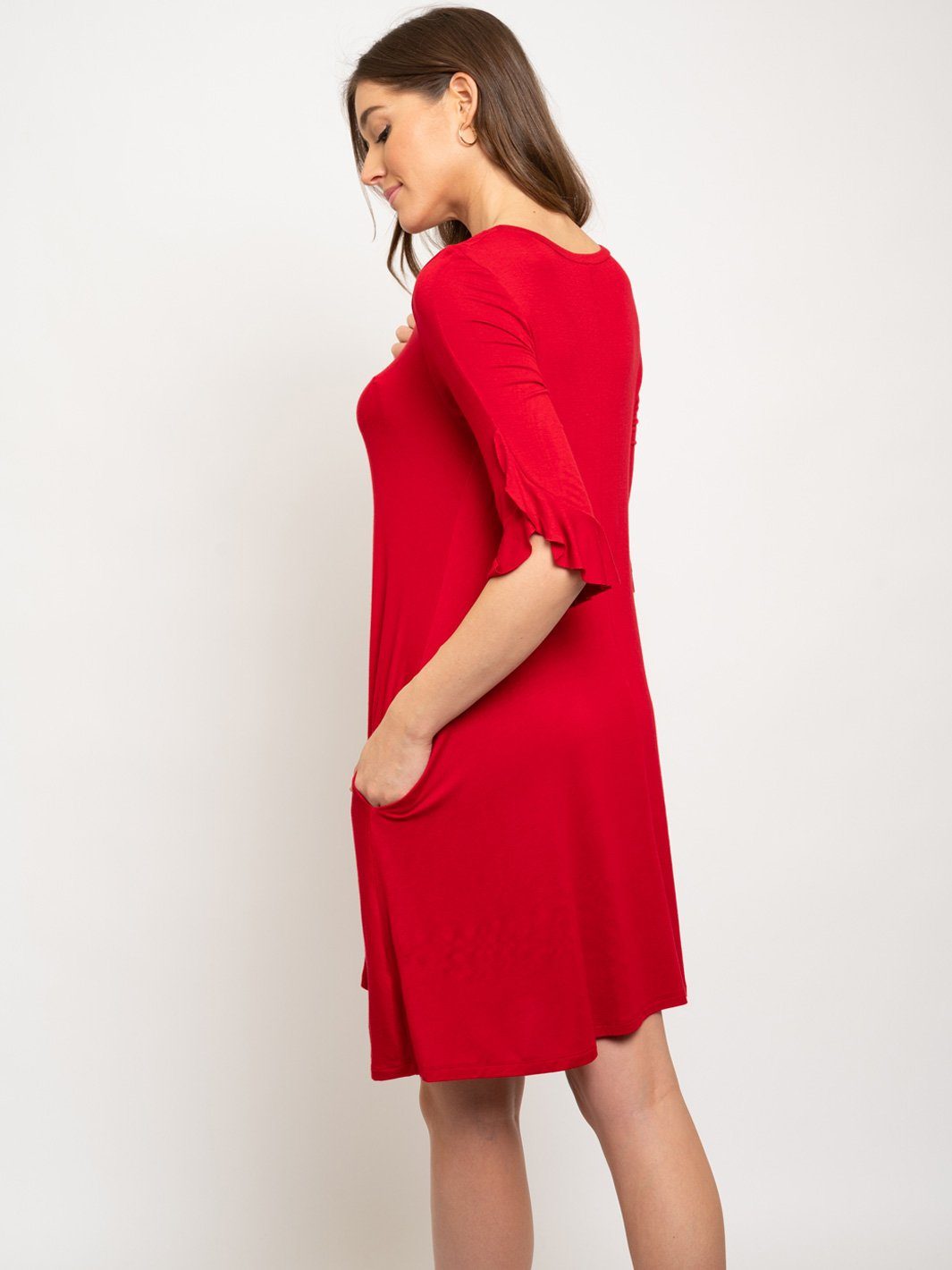 WOMEN'S TUNIC 3/4 SLEEVE DRESS