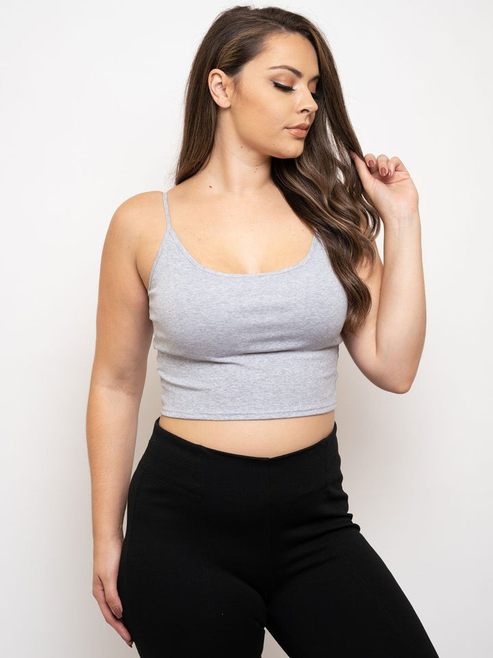 PLUS SIZE SPAHETTI STRAP CROP CAMI TOP