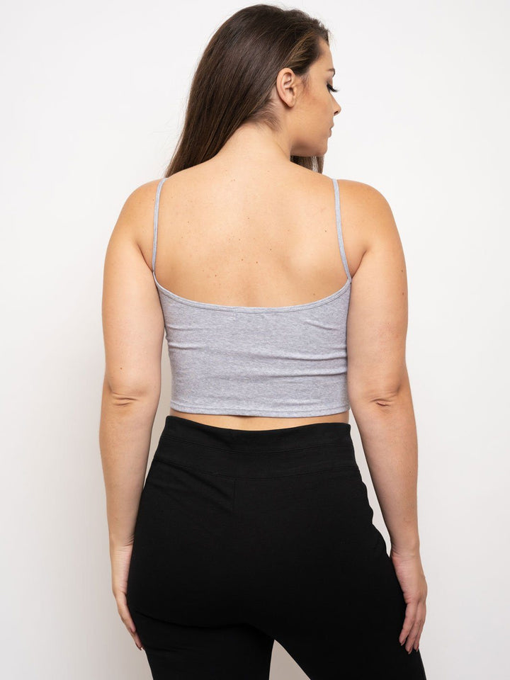 PLUS SIZE SPAHETTI STRAP CROP CAMI TOP