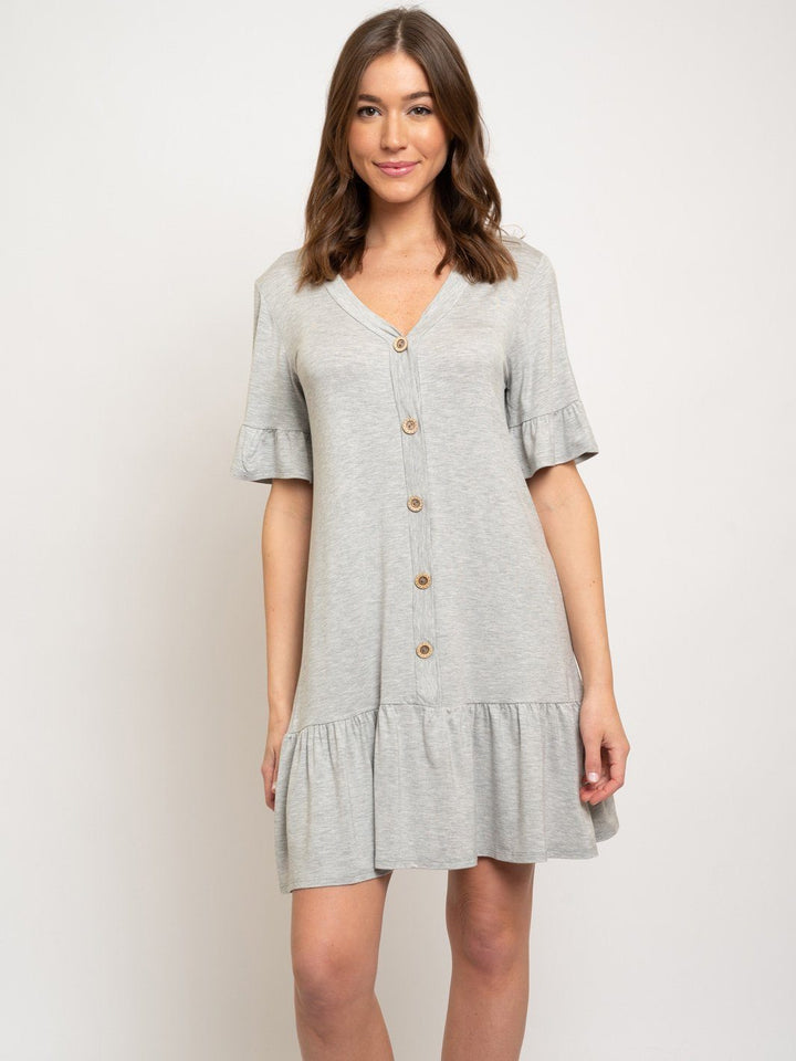 WOMEN'S BUTTON UP TUNIC DRESS