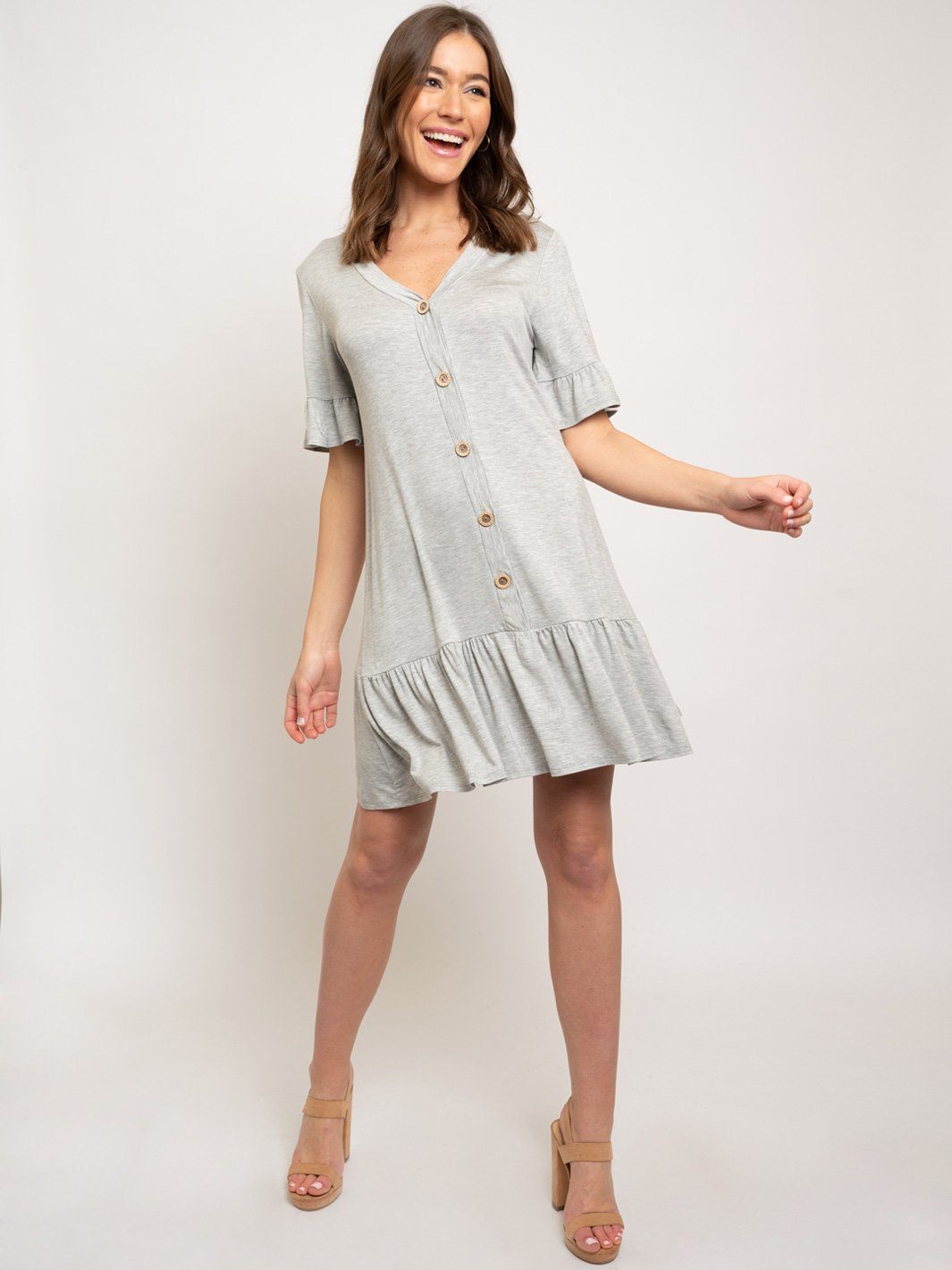 WOMEN'S BUTTON UP TUNIC DRESS