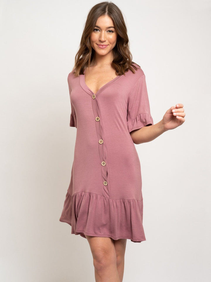WOMEN'S BUTTON UP TUNIC DRESS