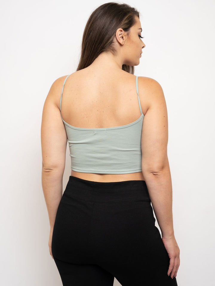 PLUS SIZE SPAHETTI STRAP CROP CAMI TOP