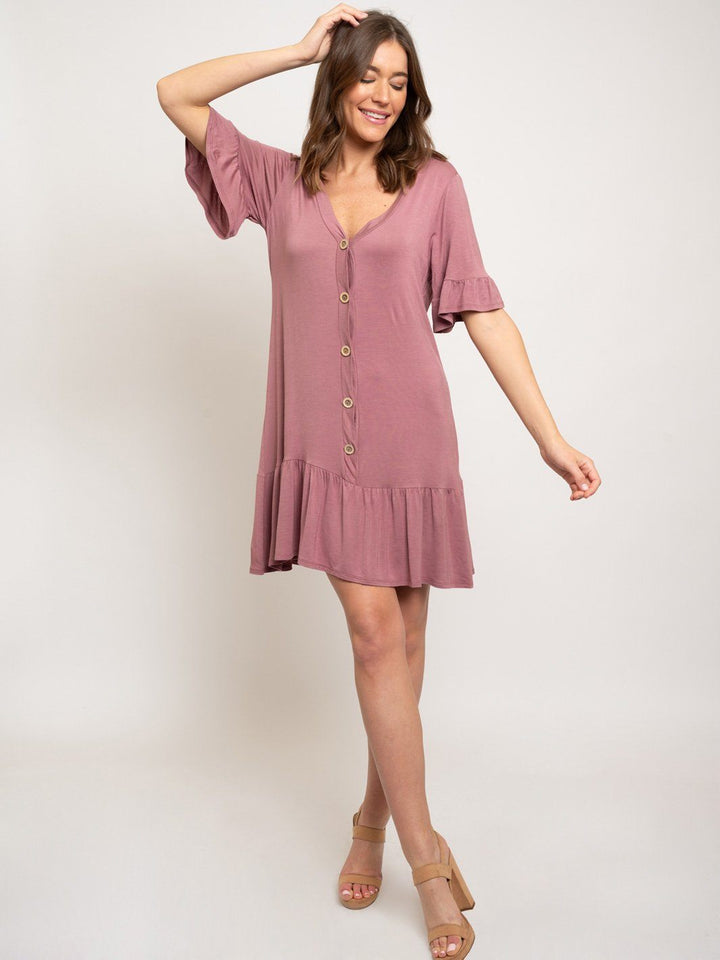 WOMEN'S BUTTON UP TUNIC DRESS