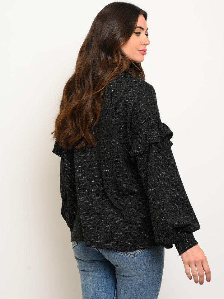 WOMEN'S TURTLE NECK LONG SLEEVE TOP