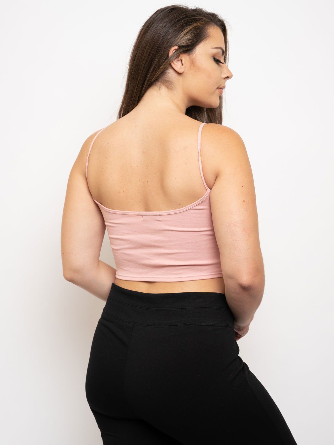 PLUS SIZE SPAHETTI STRAP CROP CAMI TOP