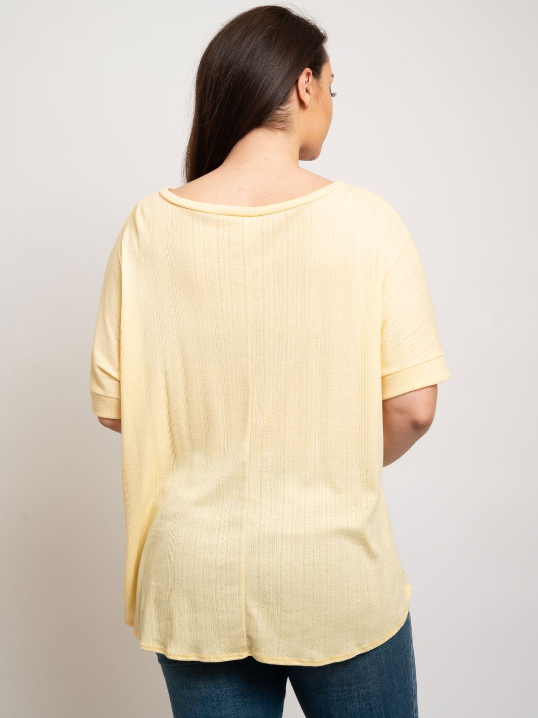 PLUS SIZE FRONT TIE DETAILED TOP