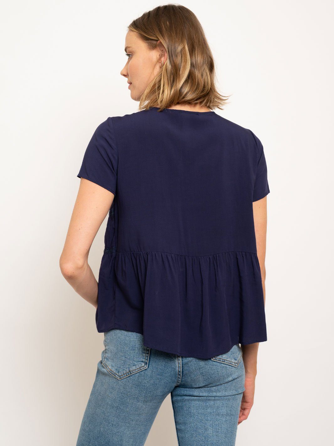 WOMEN'S LACE UP TUNIC TOP