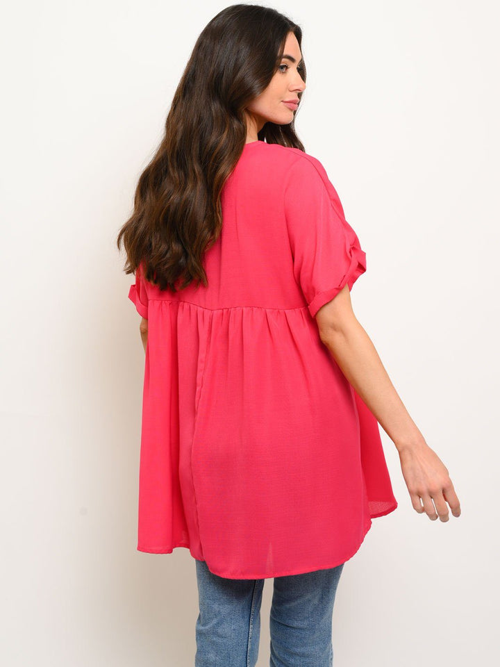 WOMEN'S V-NECK TUNIC TOP