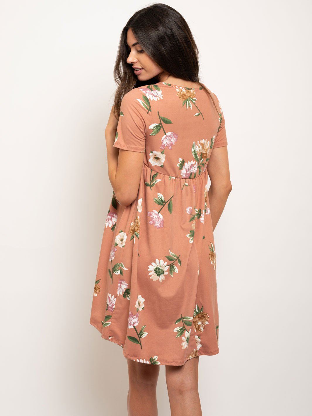 WOMEN'S TUNIC FLORAL MINI DRESS